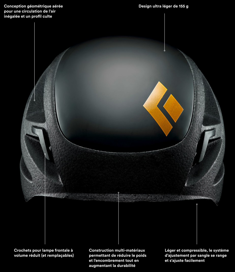 Belangrijkste kenmerken van de Vapor Black Diamond-helm